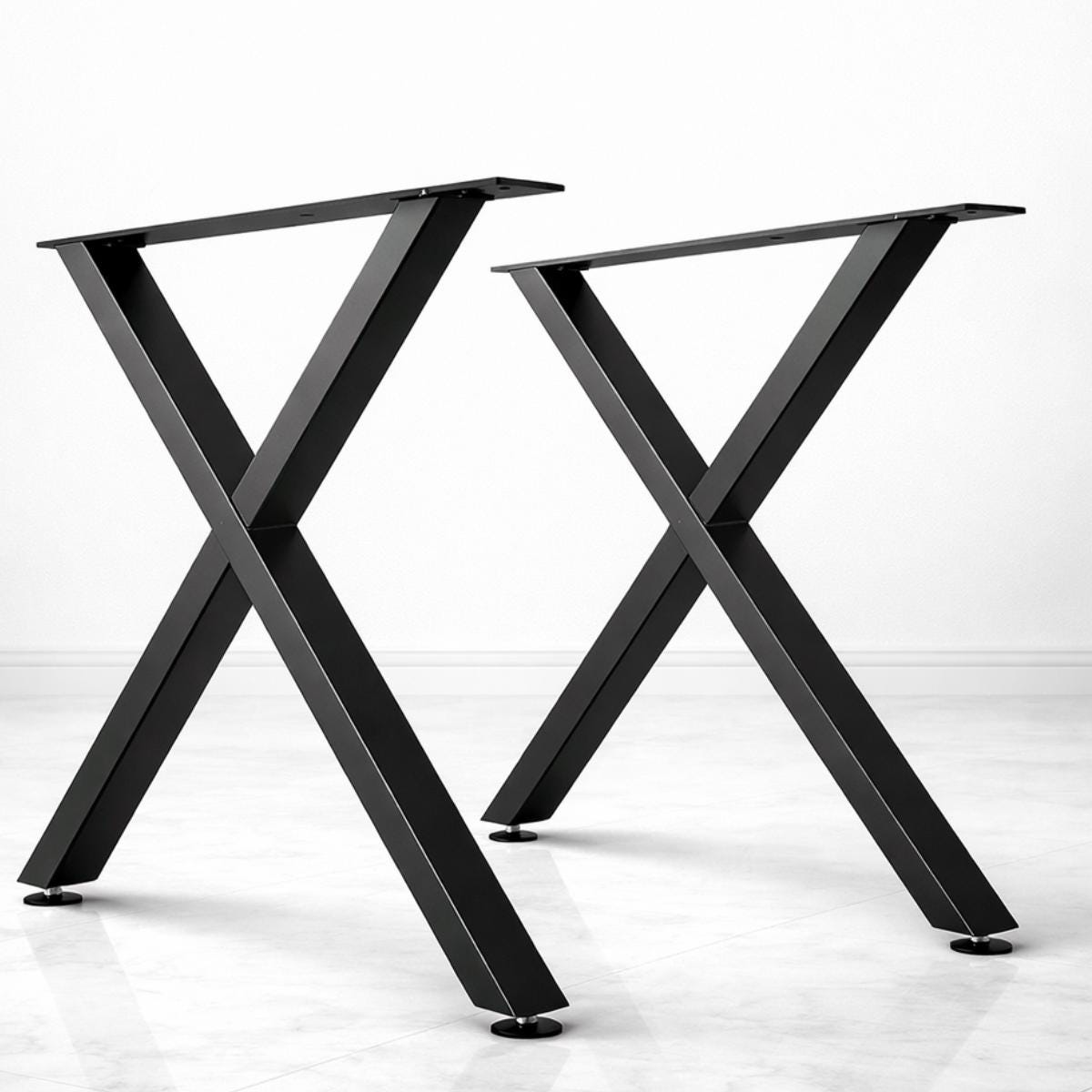Metal Bench Legs, Industrial Desk Legs, Dining Table Legs, Steel Table Base, Black Metal Table Legs Heavy Duty 28 Inch
