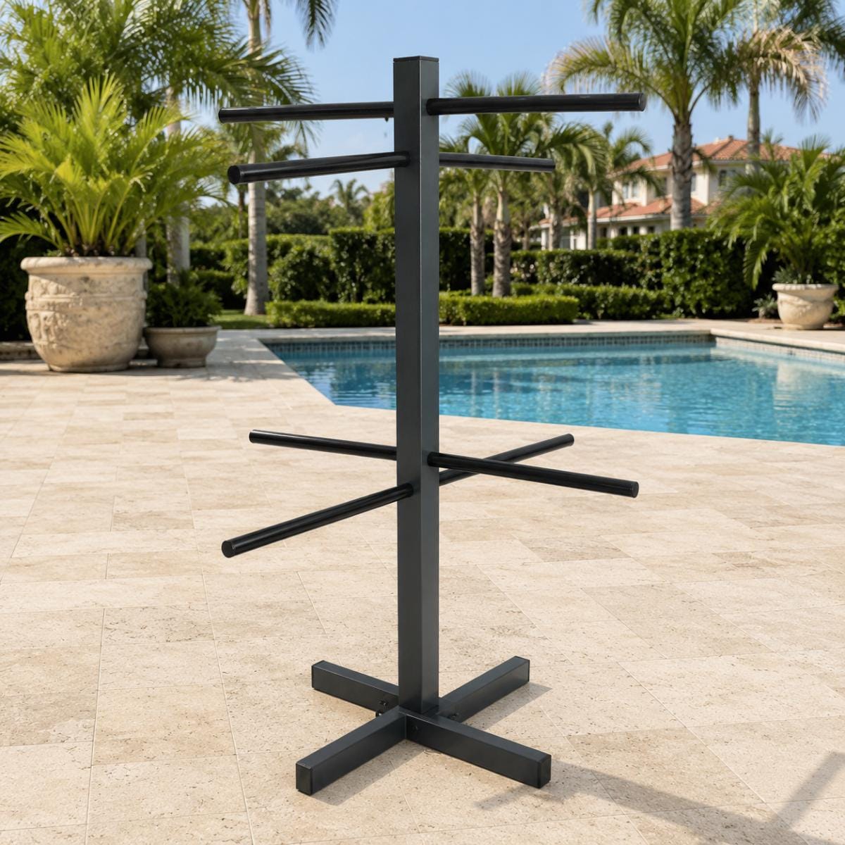 Outdoor Pool Towel Rack, Pool Towel Holder, Freestanding Towel Rack, Poolside Towel Stand, Beach Towel Holder, Metal Towel Tr