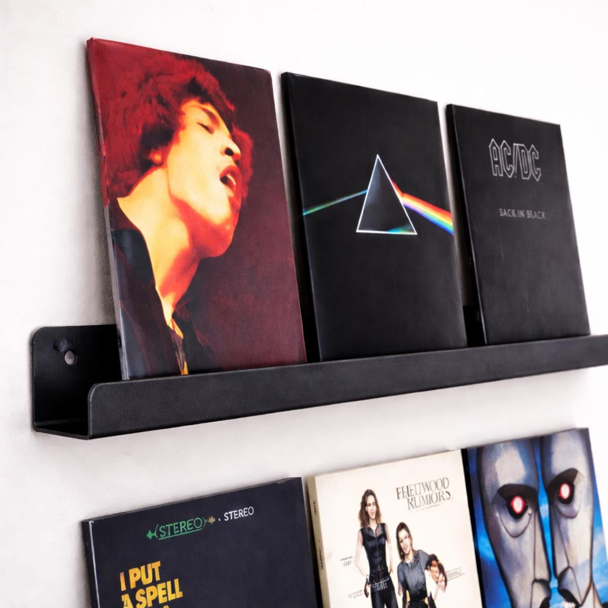 Wall Mounted Vinyl Record Shelf – Metal LP Display