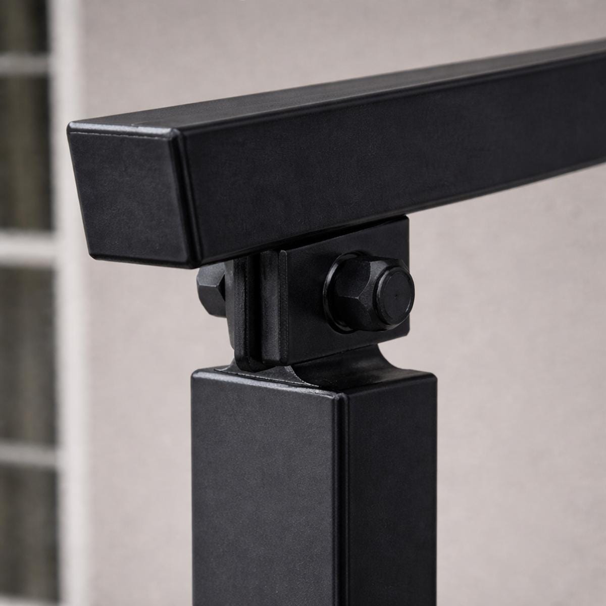 Exterior stair handrail black metal railing for steps