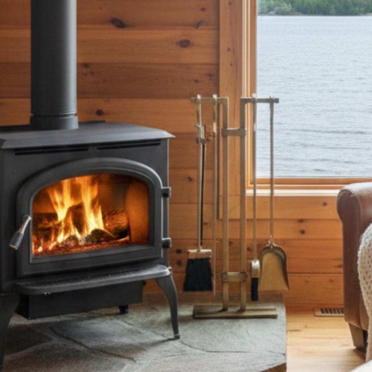 Gold fireplace tool set modern metal stand