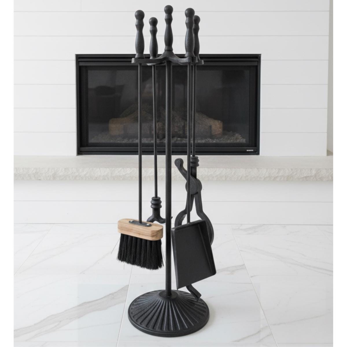 Hearth tools set fireplace accessories with metal stand for indoor use