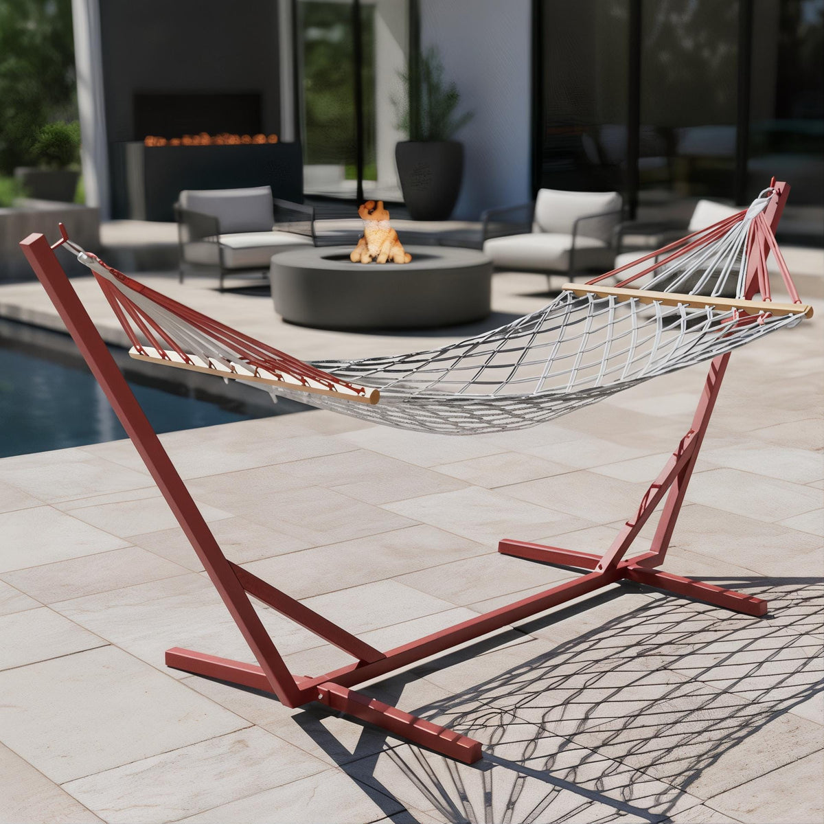Heavy duty hammock stand metal frame outdoor support