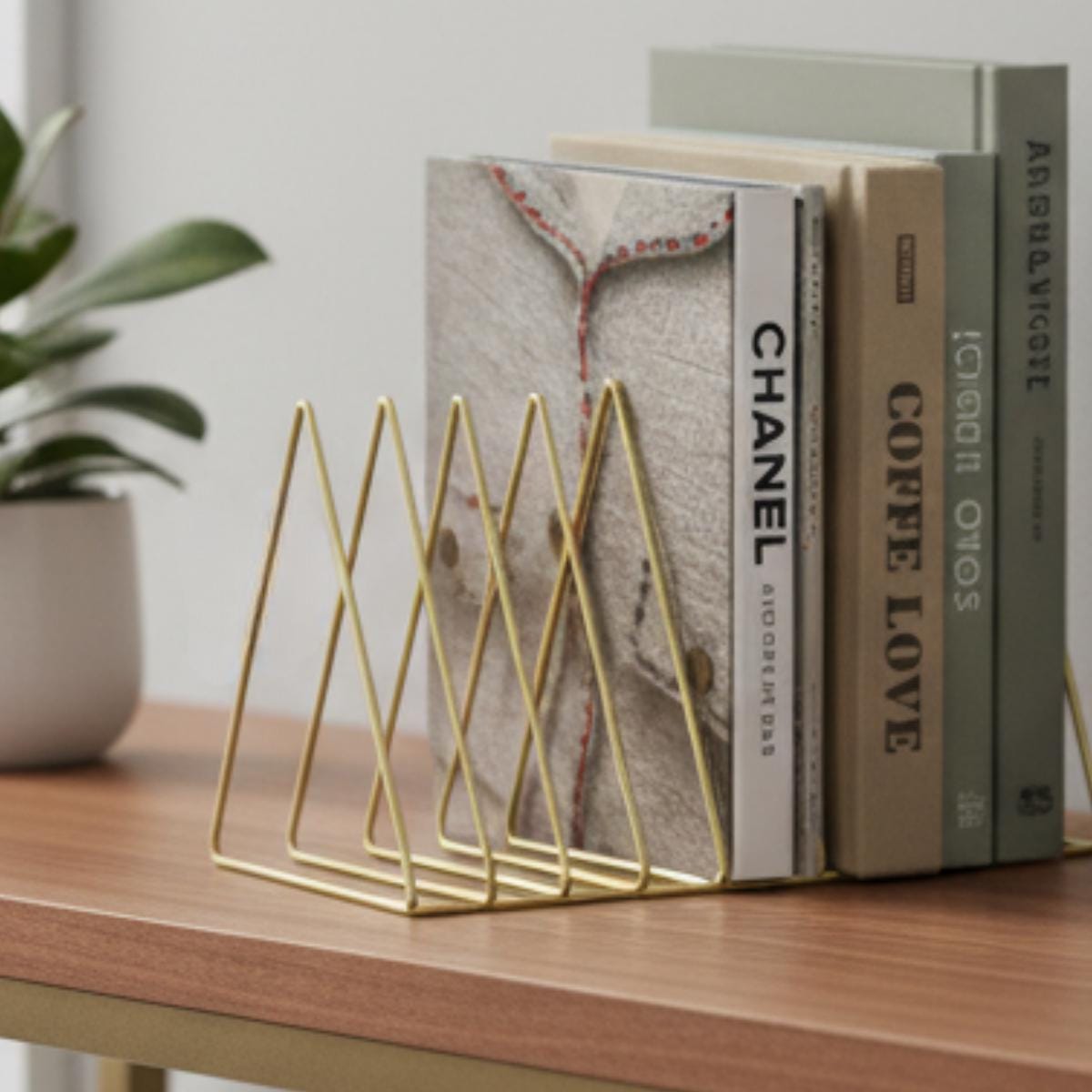 Minimalist Metal Book Stand – Modern Cookbook & Magazine Rack
