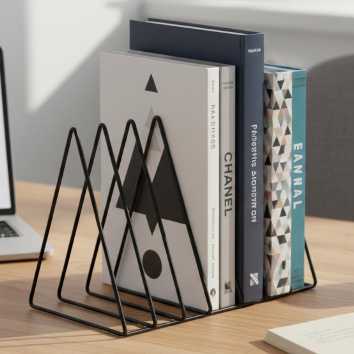 Minimalist Metal Book Stand – Modern Cookbook & Magazine Rack
