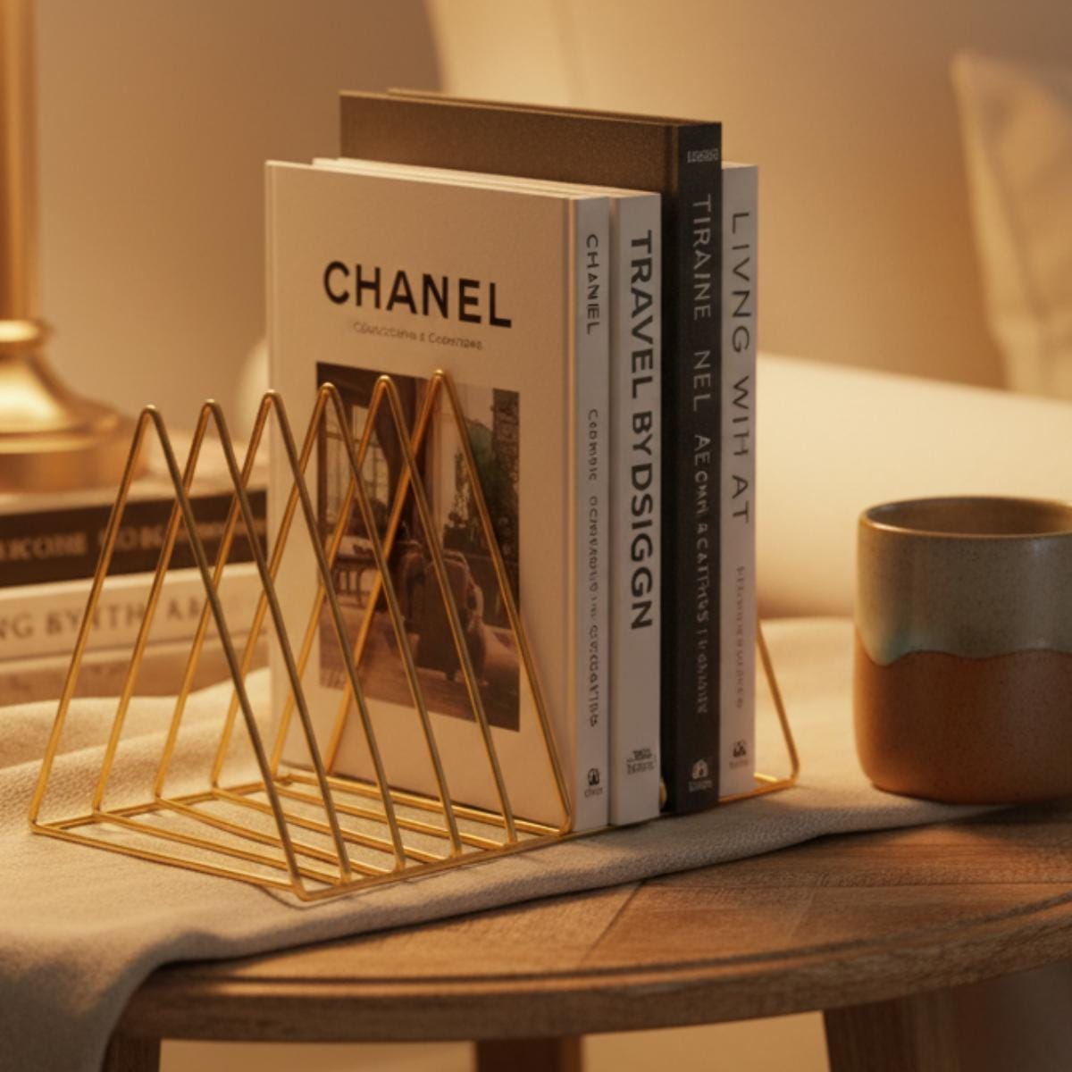 Minimalist Metal Book Stand – Modern Cookbook & Magazine Rack