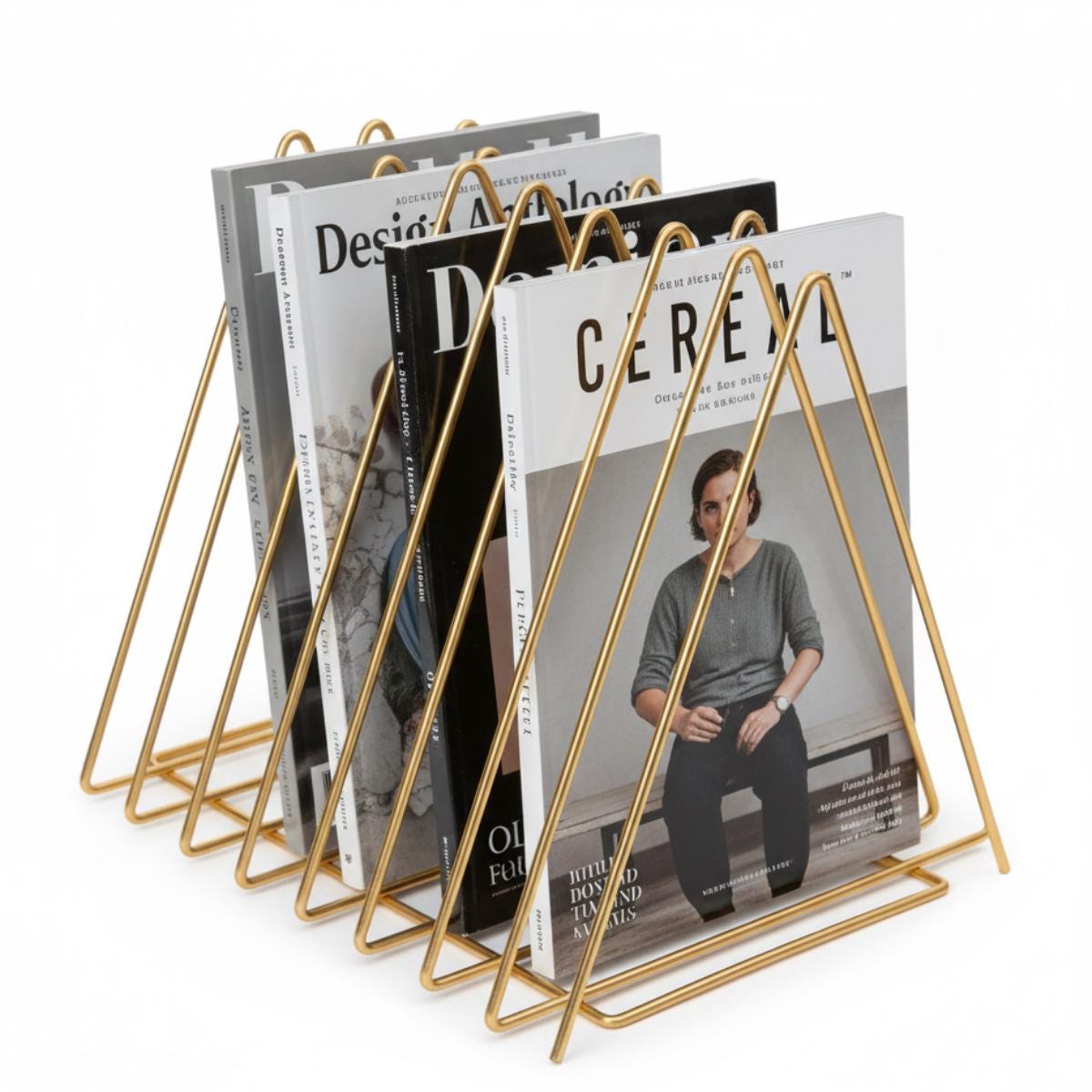 Minimalist Metal Book Stand – Modern Cookbook & Magazine Rack