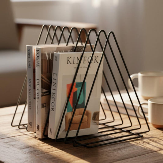 Minimalist Metal Book Stand – Modern Cookbook & Magazine Rack