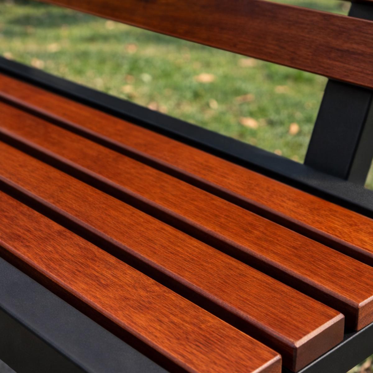 Modern Garden Bench, Custom Outdoor Bench, Metal Wood Patio Bench, Minimalist Backyard Seating, Personalized Memorial Bench