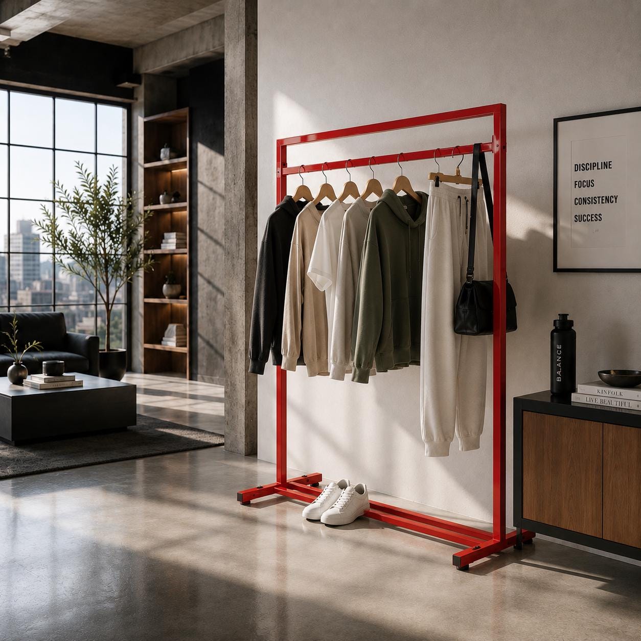 Garment Rack with Shelf Clothes Rail Open Wardrobe Laundry Drying Rack Freestanding Clothes Rack Bedroom Closet Organizer