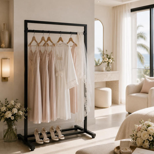 Garment Rack with Shelf Clothes Rail Open Wardrobe Laundry Drying Rack Freestanding Clothes Rack Bedroom Closet Organizer