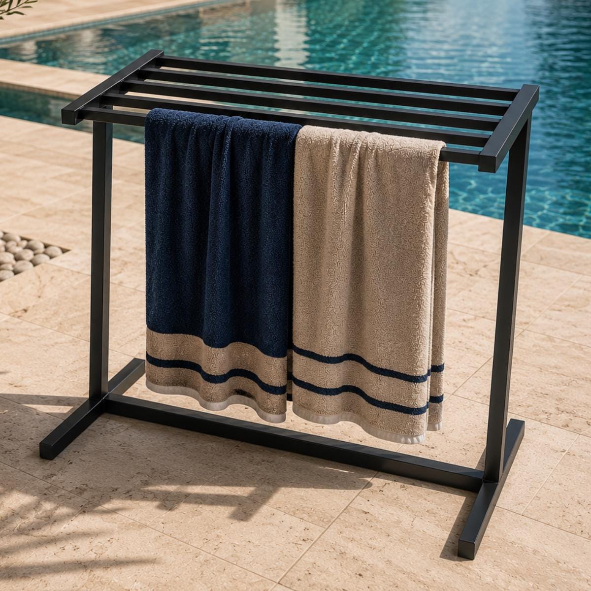 Pool Towel Rack, Outdoor Towel Rack, Freestanding Poolside Towel Holder, Beach Towel Rack, Steel Towel Drying Rack, Pool Stor