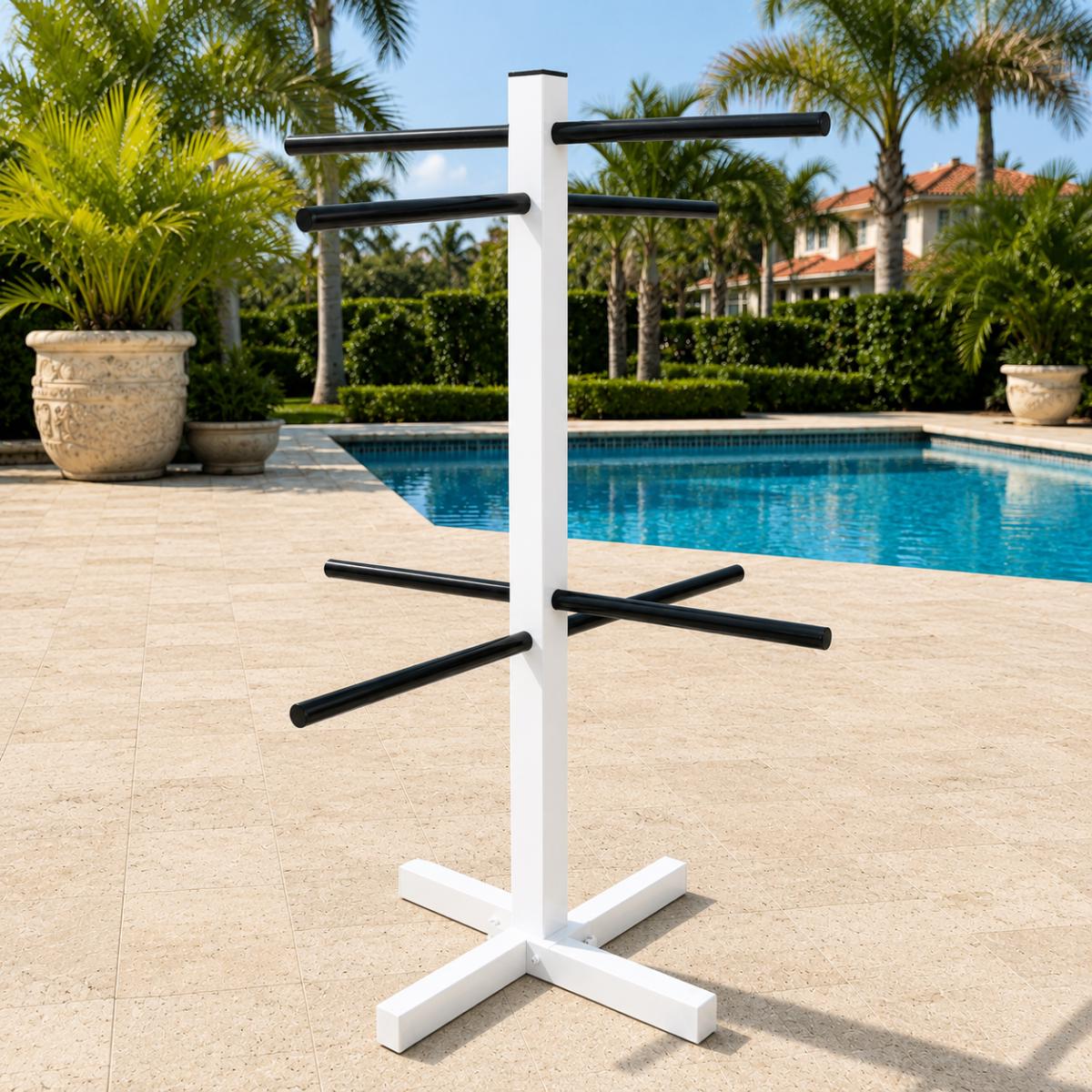 Outdoor Pool Towel Rack, Pool Towel Holder, Freestanding Towel Rack, Poolside Towel Stand, Beach Towel Holder, Metal Towel Tr