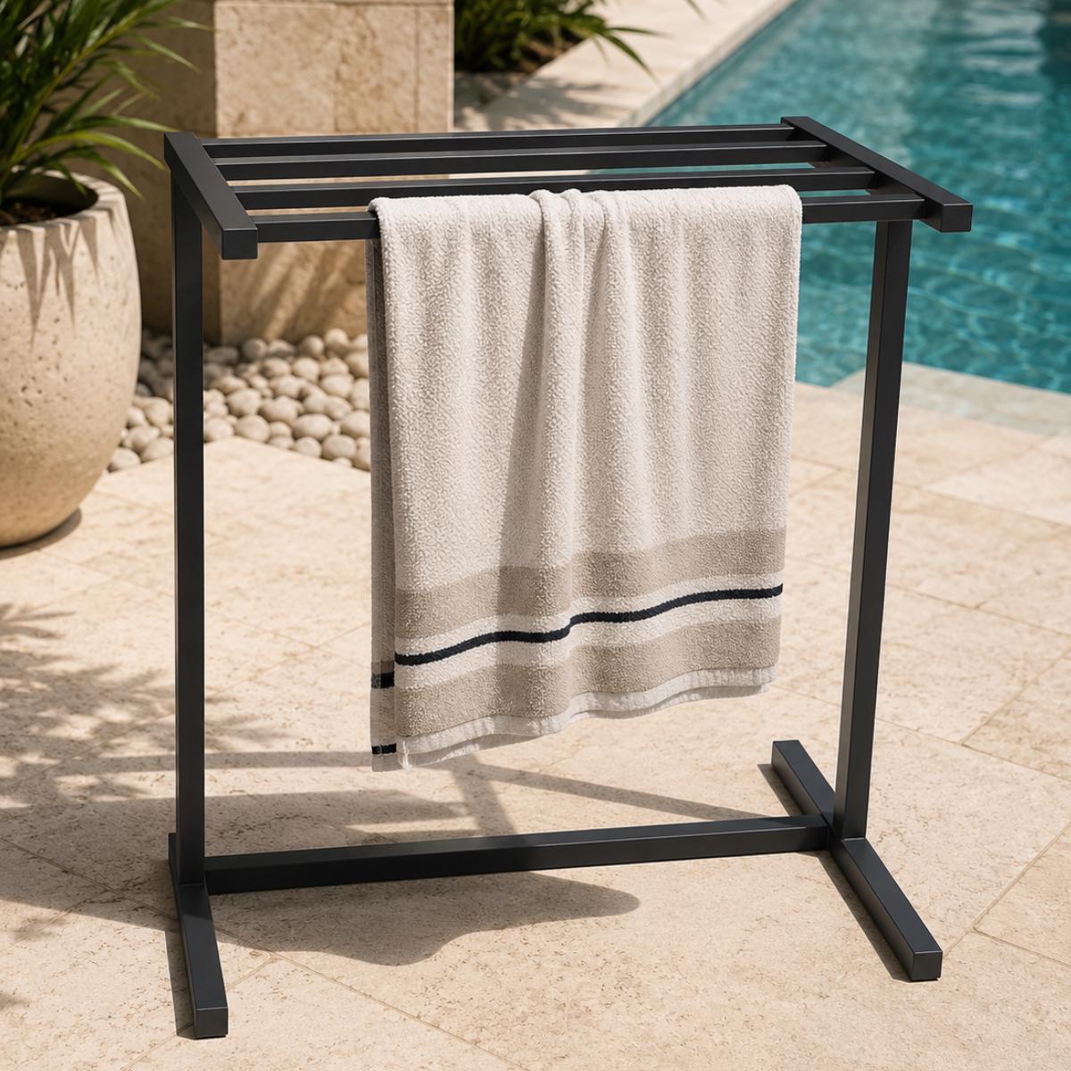 Pool Towel Rack, Outdoor Towel Rack, Freestanding Poolside Towel Holder, Beach Towel Rack, Steel Towel Drying Rack, Pool Stor