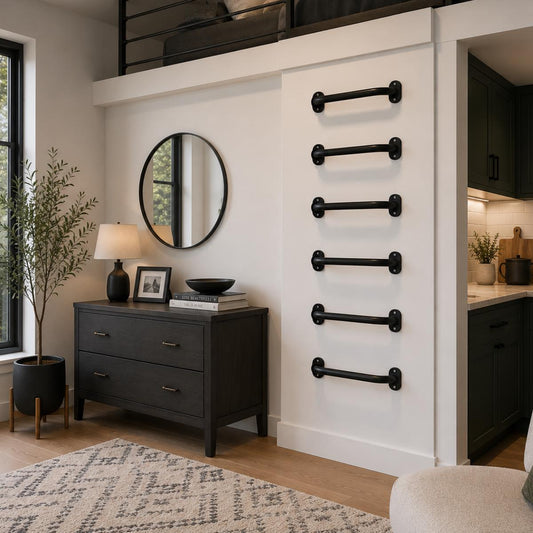 Loft Ladder Rungs | Wall Mounted Steel Ladder | Attic Loft Ladder | Bunk Bed Ladder | Tiny House & Mezzanine Access