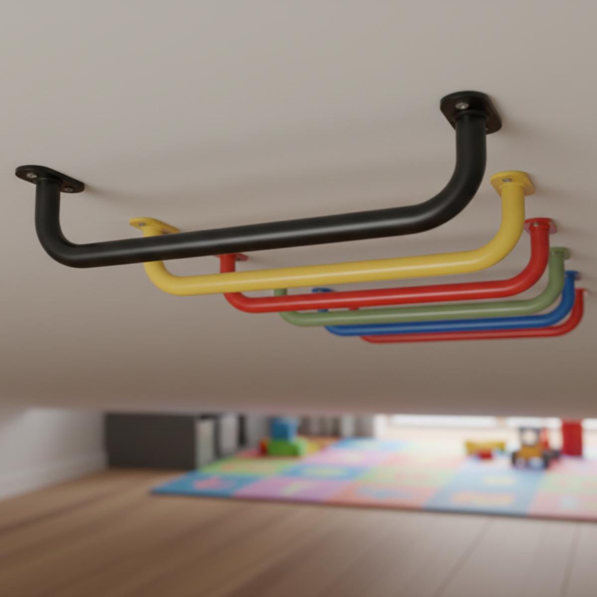 Indoor playroom monkey bars kids set of 5 climbing bars