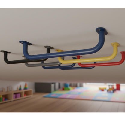 Kids wall mounted monkey bars set metal gym bars