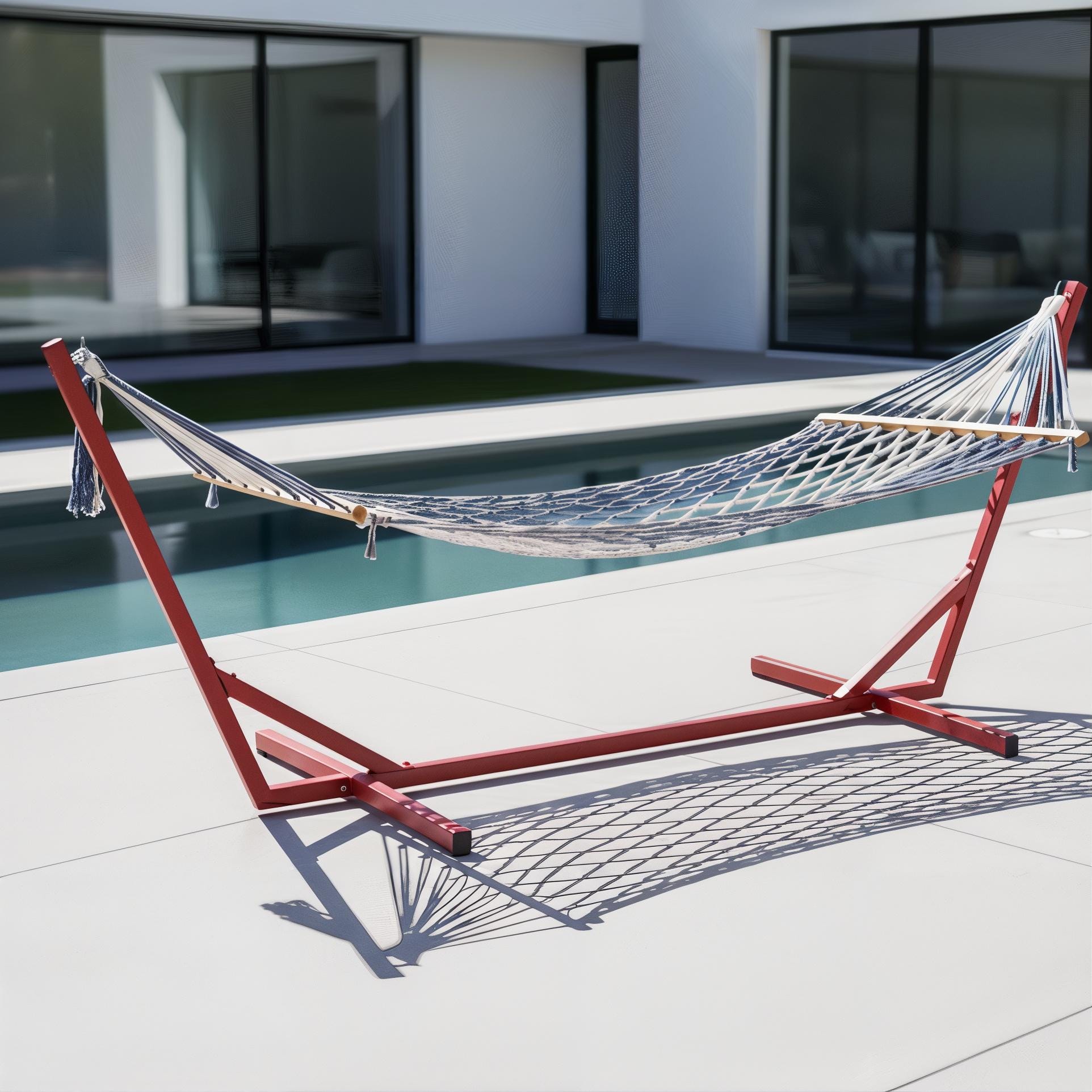 Portable hammock stand metal frame outdoor setup