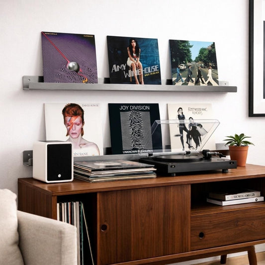 Wall Mounted Vinyl Record Shelf – Metal LP Display